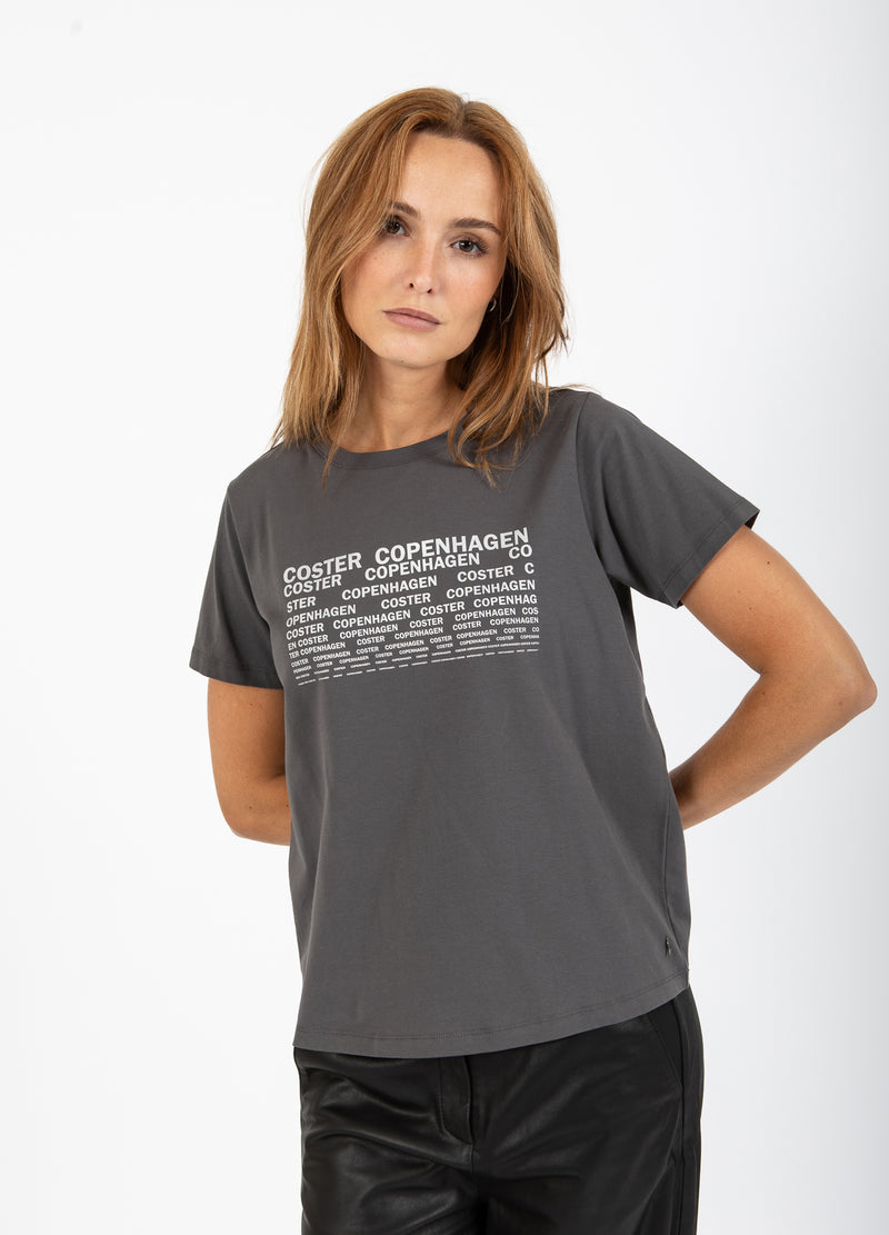 Coster Copenhagen T-SHIRT MED LOGO - MIDTERÆRMER T-Shirt Volcanic grey - 188