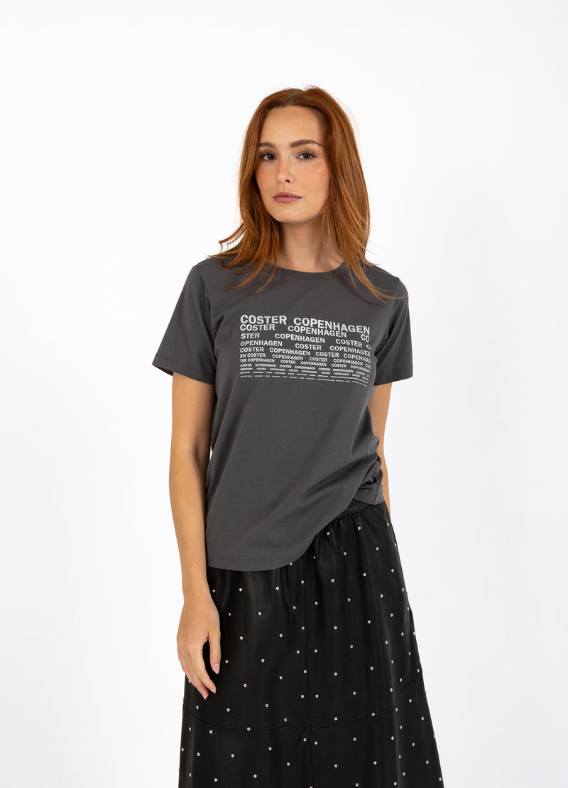 Coster Copenhagen T-SHIRT MED LOGO - MIDTERÆRMER T-Shirt Volcanic grey - 188