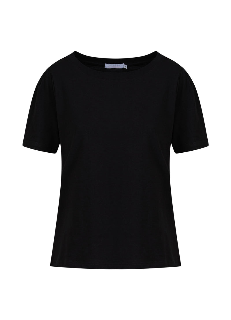 Coster Copenhagen T-SHIRT MED PRESSEFOLDER T-Shirt Black - 100