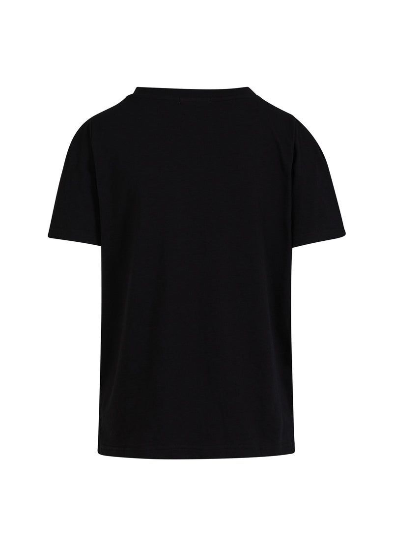 Coster Copenhagen T-SHIRT MED PRESSEFOLDER T-Shirt Black - 100