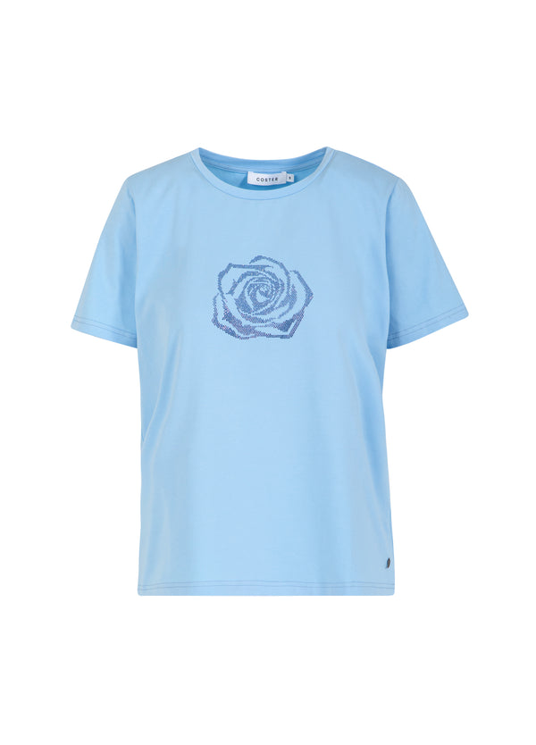 Coster Copenhagen T-SHIRT MED RHINSTEN Shirt/Blouse Pastel blue - 538