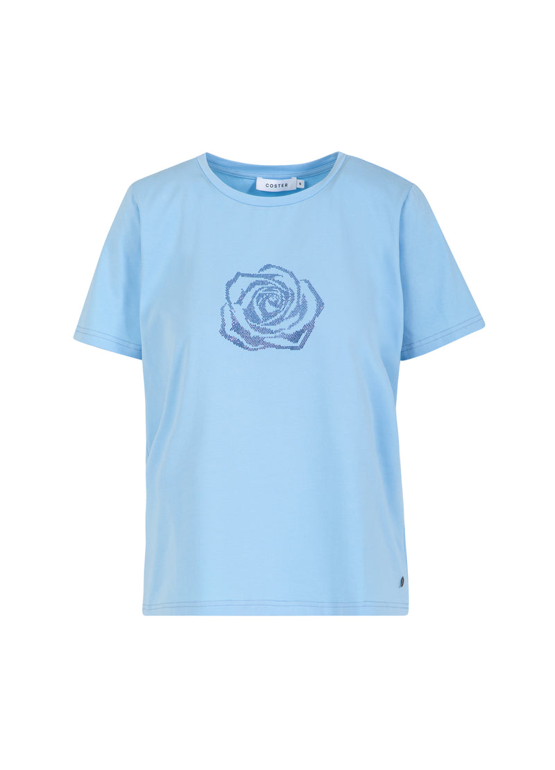 Coster Copenhagen T-SHIRT MED RHINSTEN Shirt/Blouse Pastel blue - 538