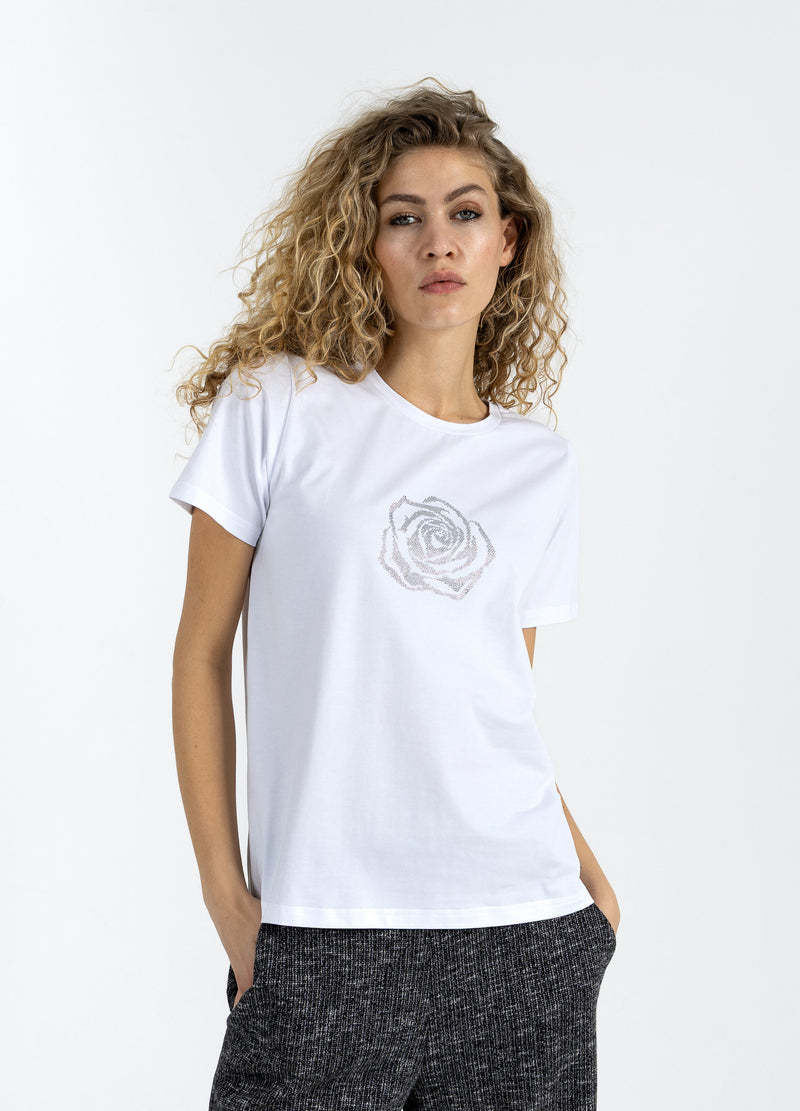 Coster Copenhagen T-SHIRT MED RHINSTEN Shirt/Blouse White - 200