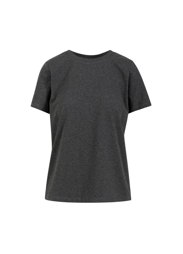 Coster Copenhagen T-SHIRT MED RUND HALS - KORTE ÆRMER T-Shirt Dark Grey Melange - 128