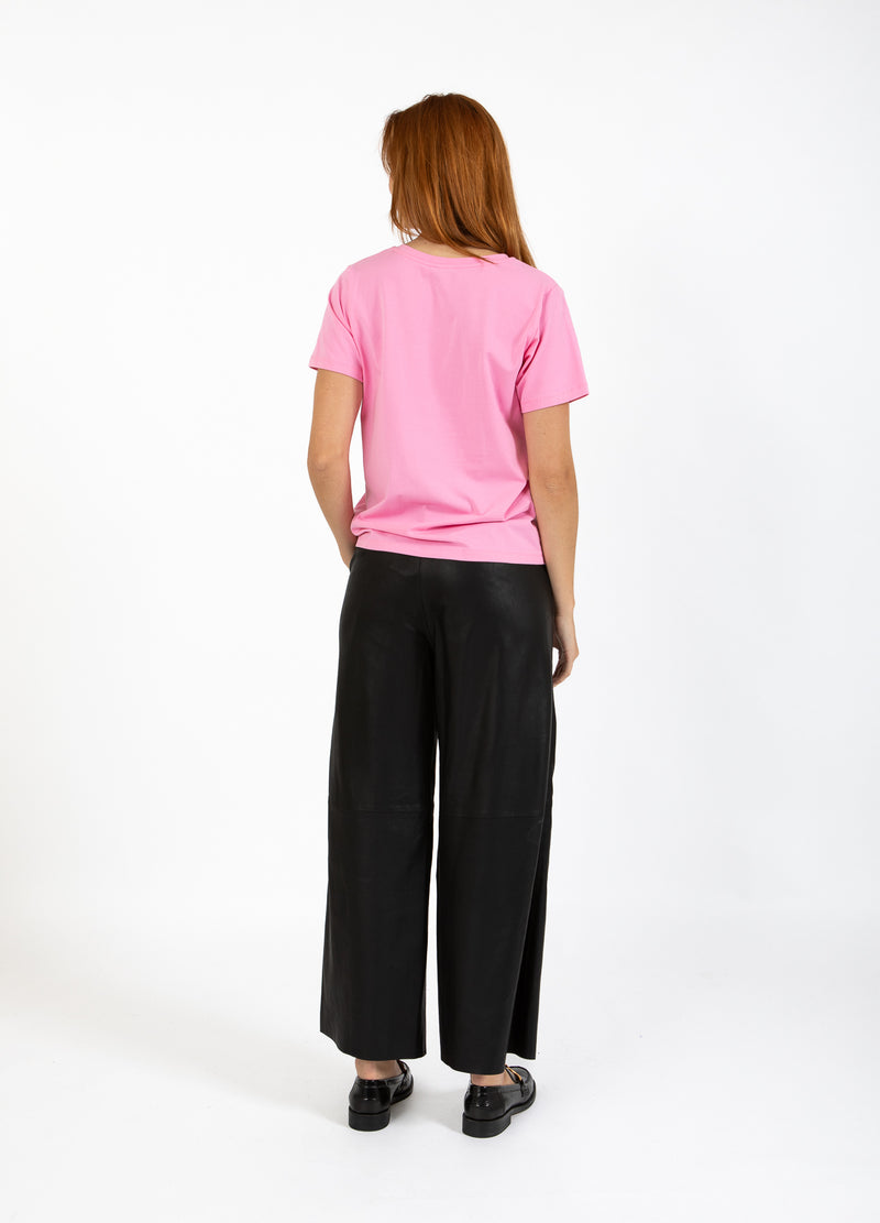 Coster Copenhagen T-SHIRT MED V-UDSKÆRING - MELLEMLANGE ÆRMER T-Shirt Bubble pink - 690