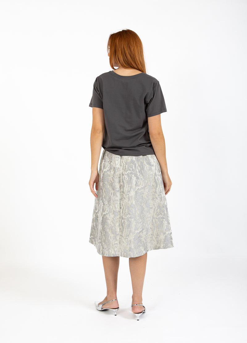 Coster Copenhagen T-SHIRT MED V-UDSKÆRING - MELLEMLANGE ÆRMER T-Shirt Volcanic grey - 188