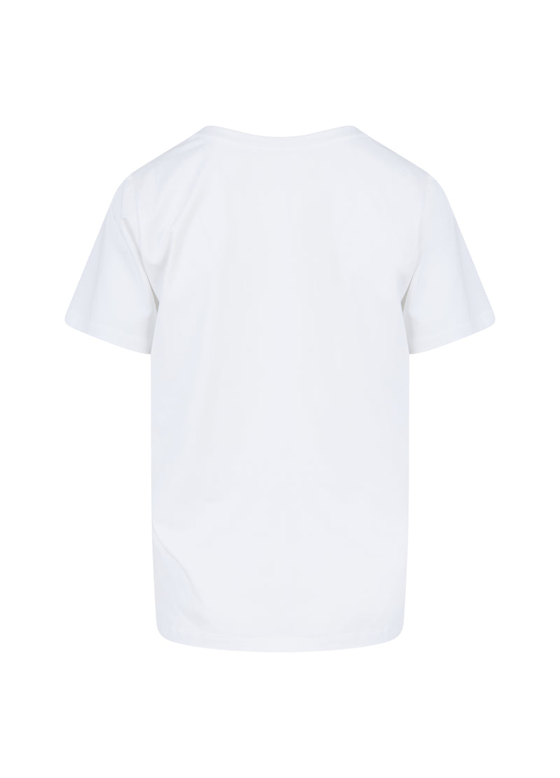 Coster Copenhagen T-SHIRT MED V-UDSKÆRING - MELLEMLANGE ÆRMER T-Shirt White - 200