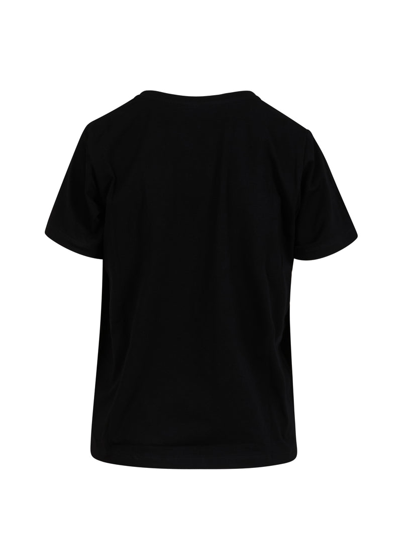 Coster Copenhagen  T-SHIRT MED VINGE - MELLEM ÆRME T-Shirt Black - 100