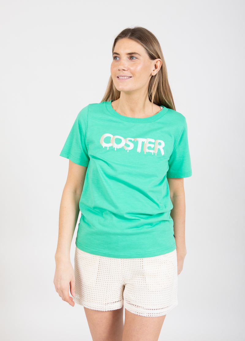 Coster Copenhagen T-SHIRT MED GRAFITTI LOGO T-Shirt Clover green - 408