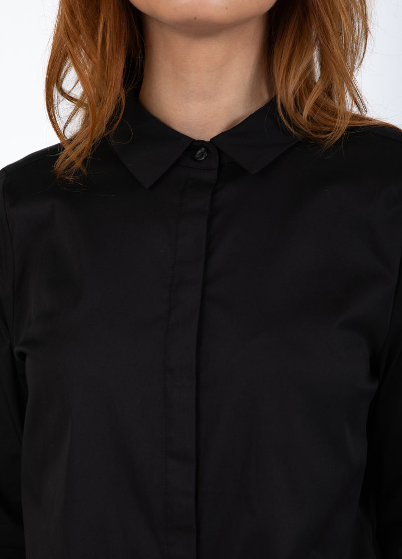 Coster Copenhagen TÆTSIDDENDE KLASSISK SKJORTE Shirt/Blouse Black - 100