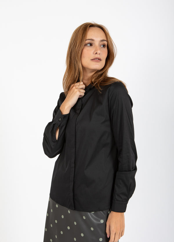 Coster Copenhagen TÆTSIDDENDE KLASSISK SKJORTE Shirt/Blouse Black - 100