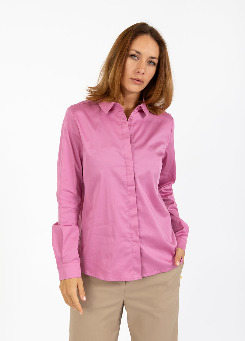 Coster Copenhagen TÆTSIDDENDE KLASSISK SKJORTE Shirt/Blouse Magenta - 861