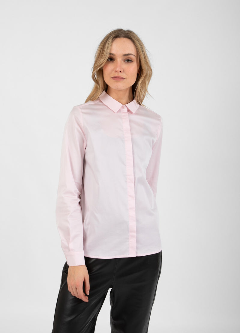 Coster Copenhagen TÆTSIDDENDE KLASSISK SKJORTE Shirt/Blouse Powder rose - 686