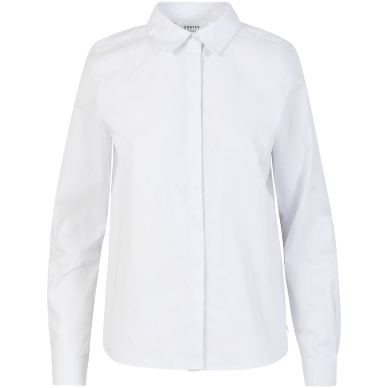 Coster Copenhagen TÆTSIDDENDE KLASSISK SKJORTE Shirt/Blouse White - 200