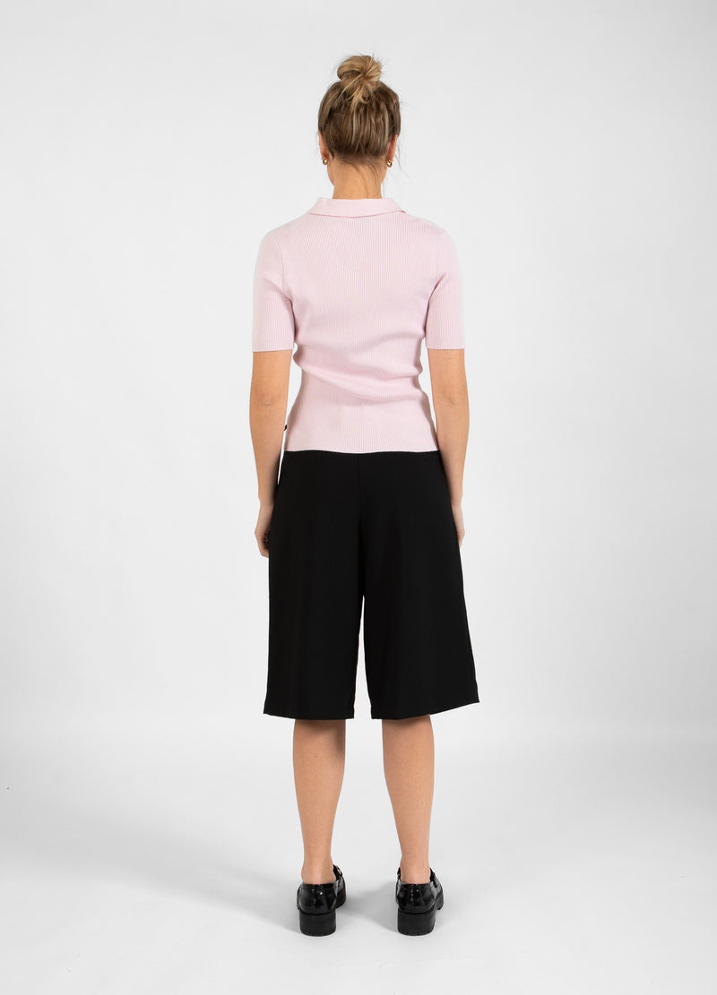 Coster Copenhagen  TÆTSIDDENDE STRIKKET POLO Knitwear Powder rose - 686