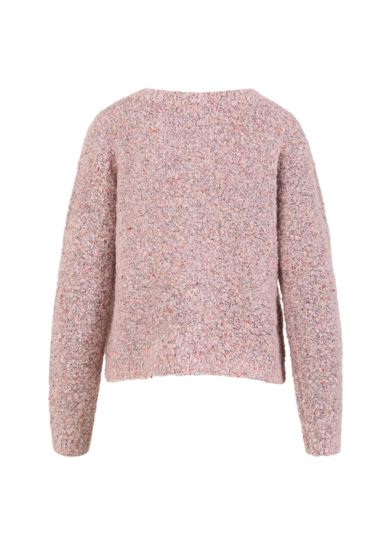 Coster Copenhagen TÆT BOUCLE CARDIGAN Knitwear Rose boucle - 677