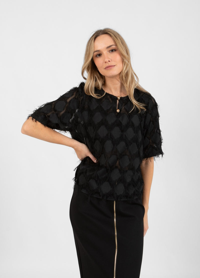 Coster Copenhagen  TOP I FLUFFY BLONDER Shirt/Blouse Black - 100