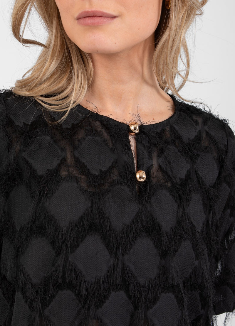 Coster Copenhagen  TOP I FLUFFY BLONDER Shirt/Blouse Black - 100