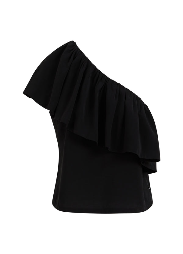 Coster Copenhagen TOP M. EN SKULDER Top - Short sleeve Black - 100