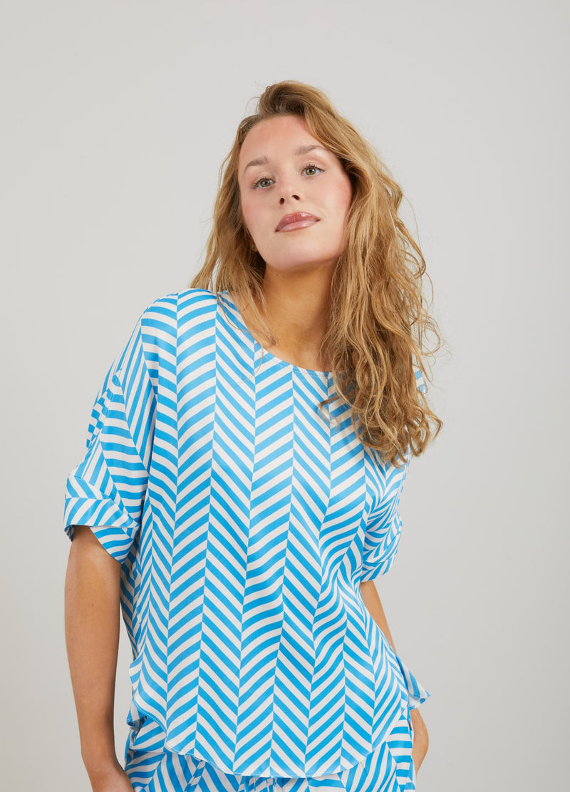 Coster Copenhagen TOP M. HERINGBONE PRINT Shirt/Blouse Heringbone print - 918