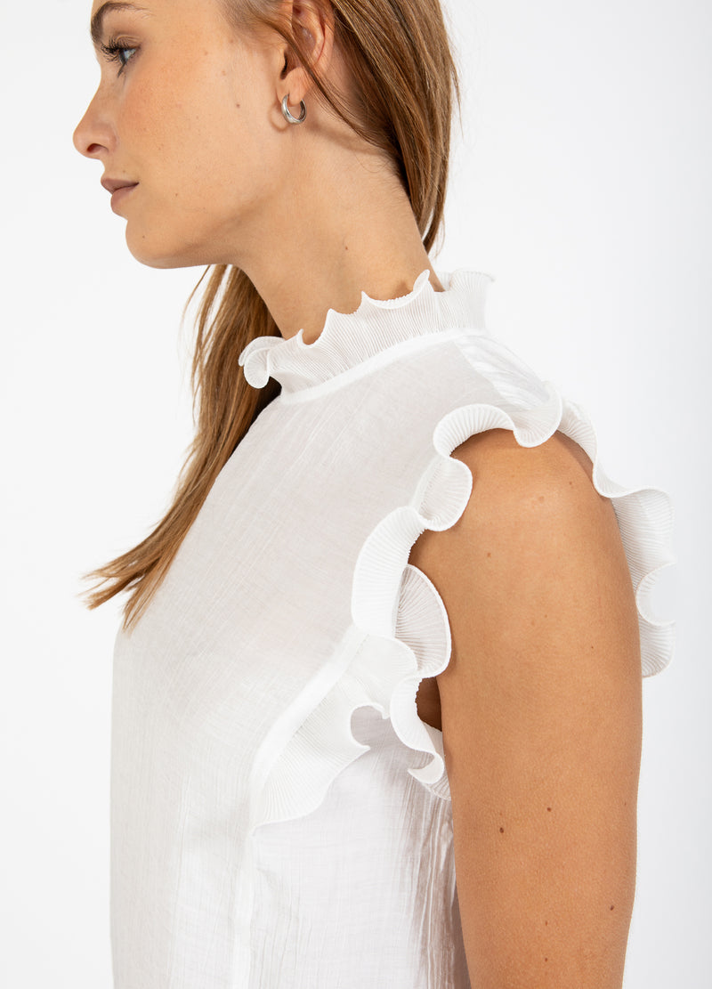 Coster Copenhagen TOP MED FLÆSER Shirt/Blouse Off white - 201