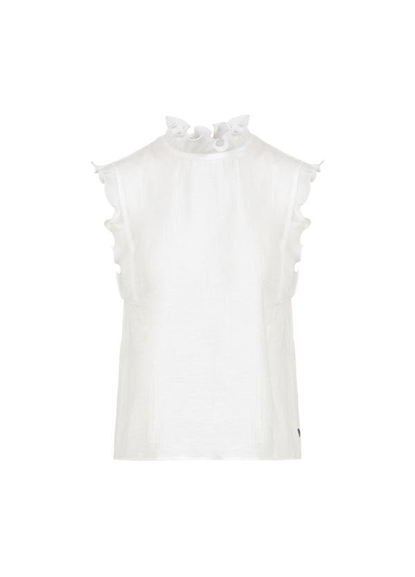 Coster Copenhagen TOP MED FLÆSER Shirt/Blouse Off white - 201