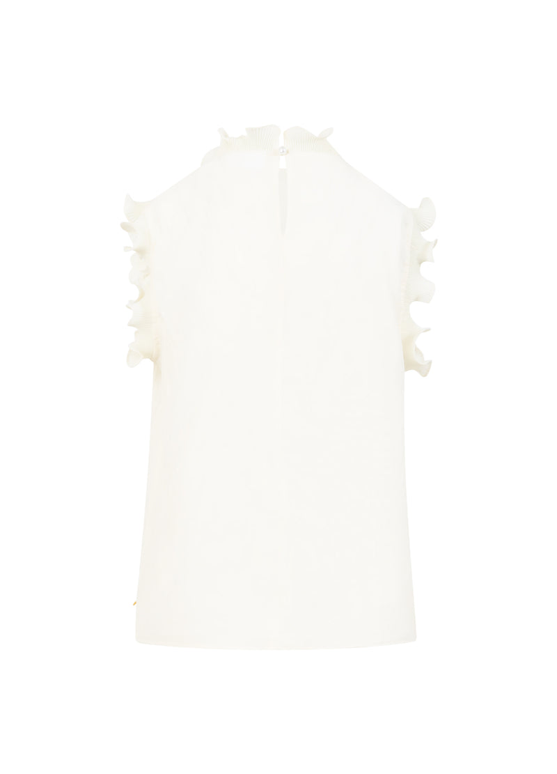 Coster Copenhagen TOP MED FLÆSER Shirt/Blouse Creme - 241