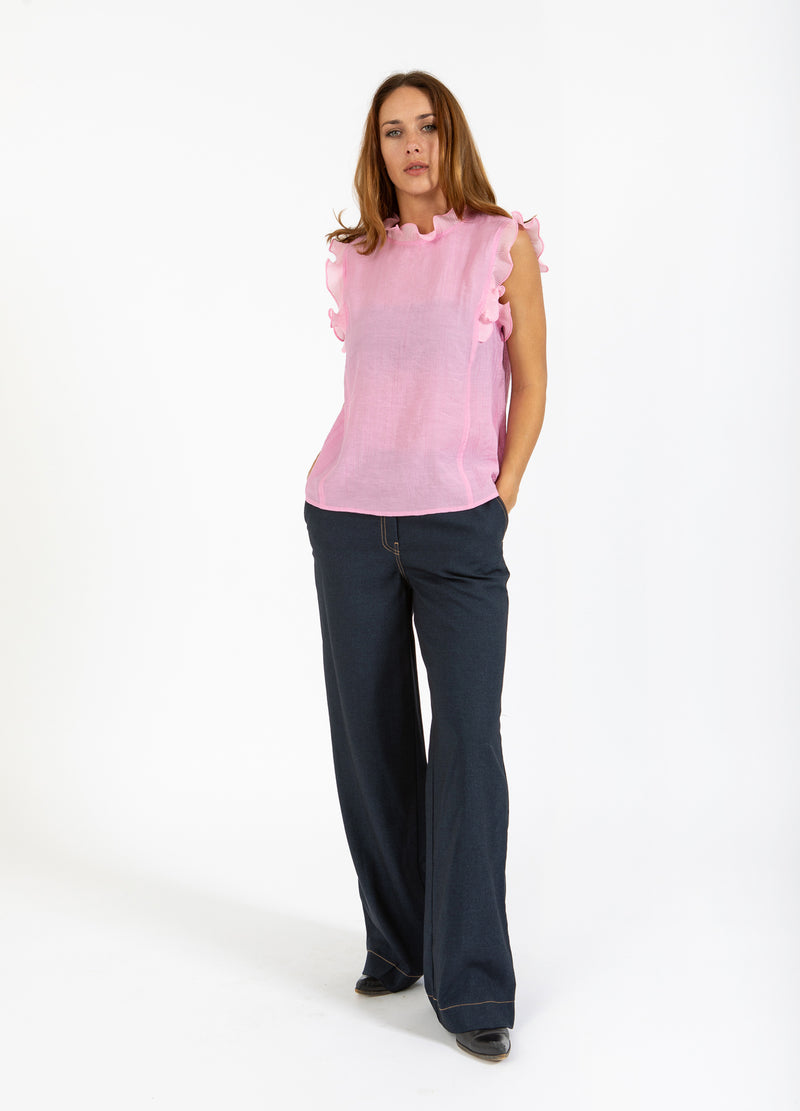 Coster Copenhagen TOP MED FLÆSER Shirt/Blouse Magenta - 861