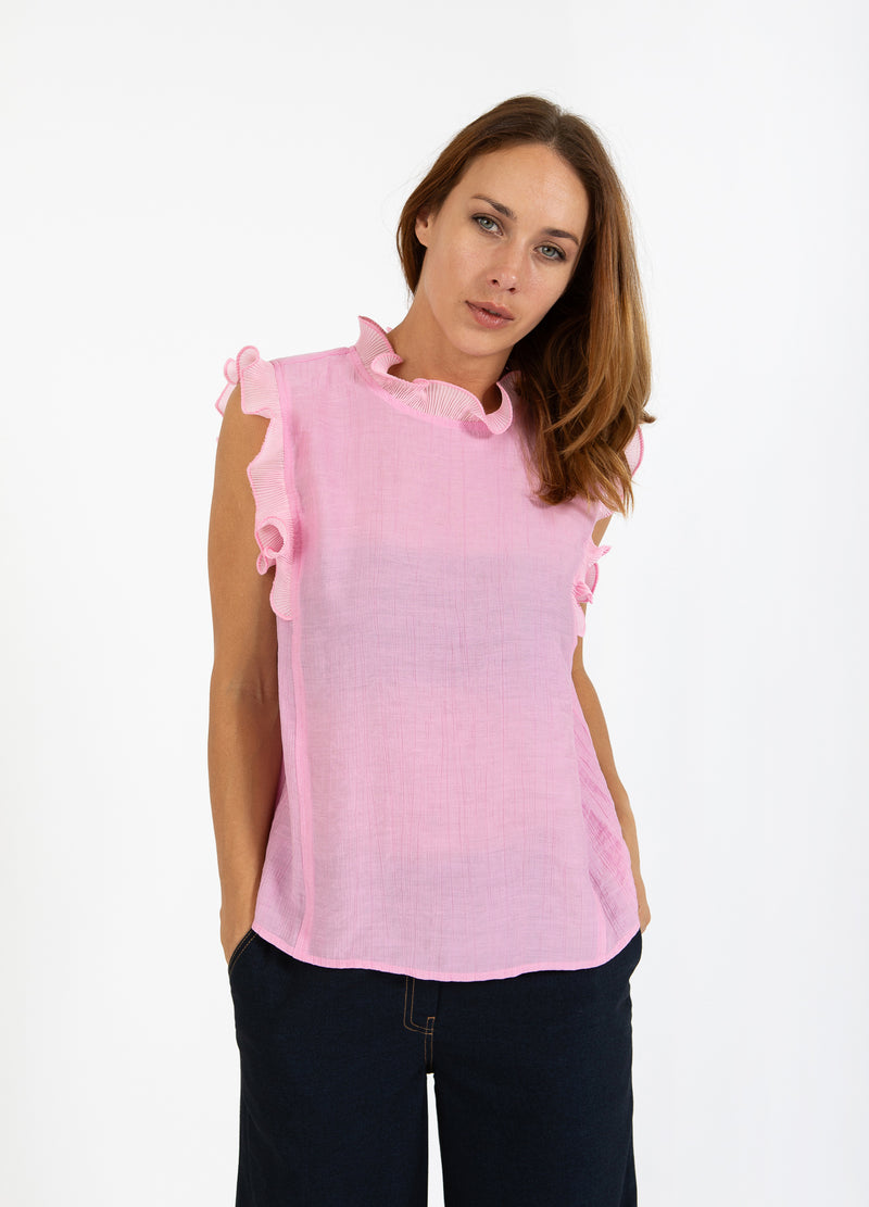 Coster Copenhagen TOP MED FLÆSER Shirt/Blouse Magenta - 861