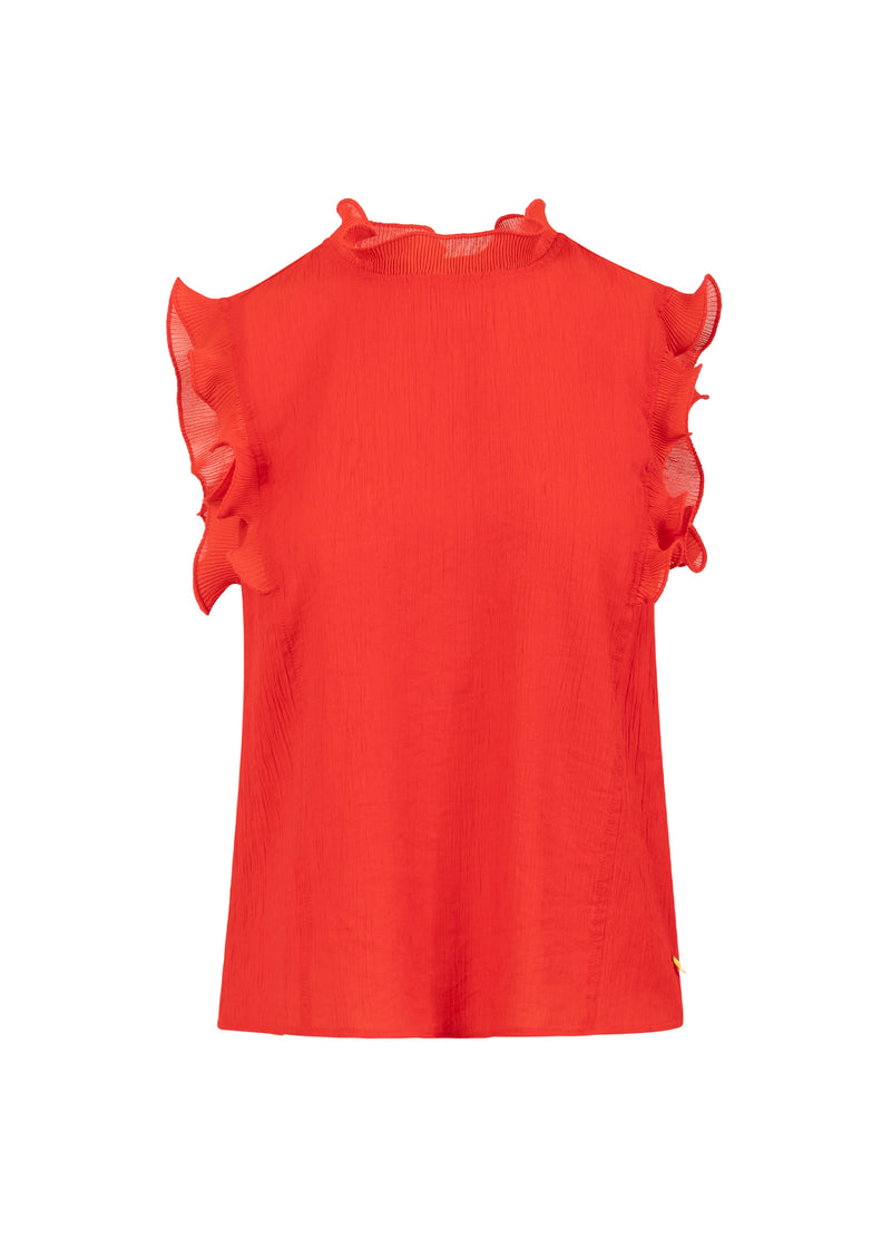 Coster Copenhagen TOP MED FLÆSER Shirt/Blouse Scarlet red - 618