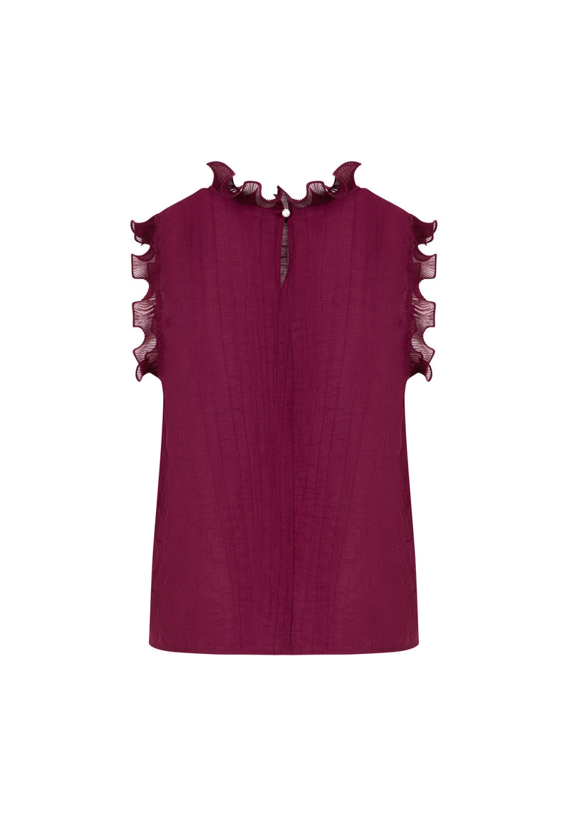 Coster Copenhagen TOP MED FLÆSER Shirt/Blouse Bordeaux - 644