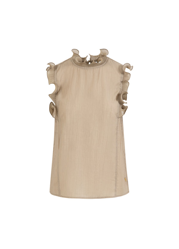 Coster Copenhagen TOP MED FLÆSER Shirt/Blouse Grey sand - 241