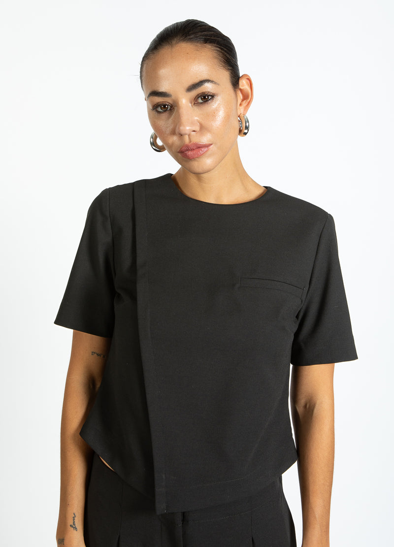 Coster Copenhagen TOP MED PLISSEEDETALJE Shirt/Blouse Black - 100