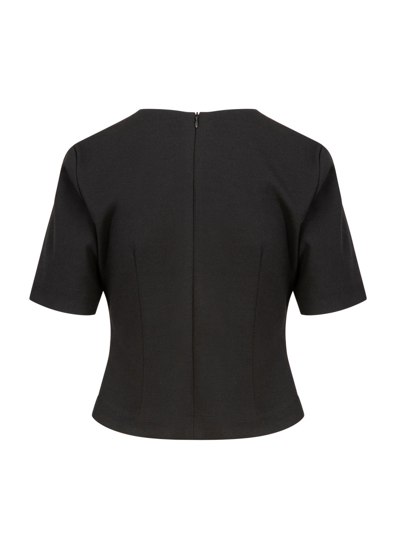 Coster Copenhagen TOP MED PLISSEEDETALJE Shirt/Blouse Black - 100