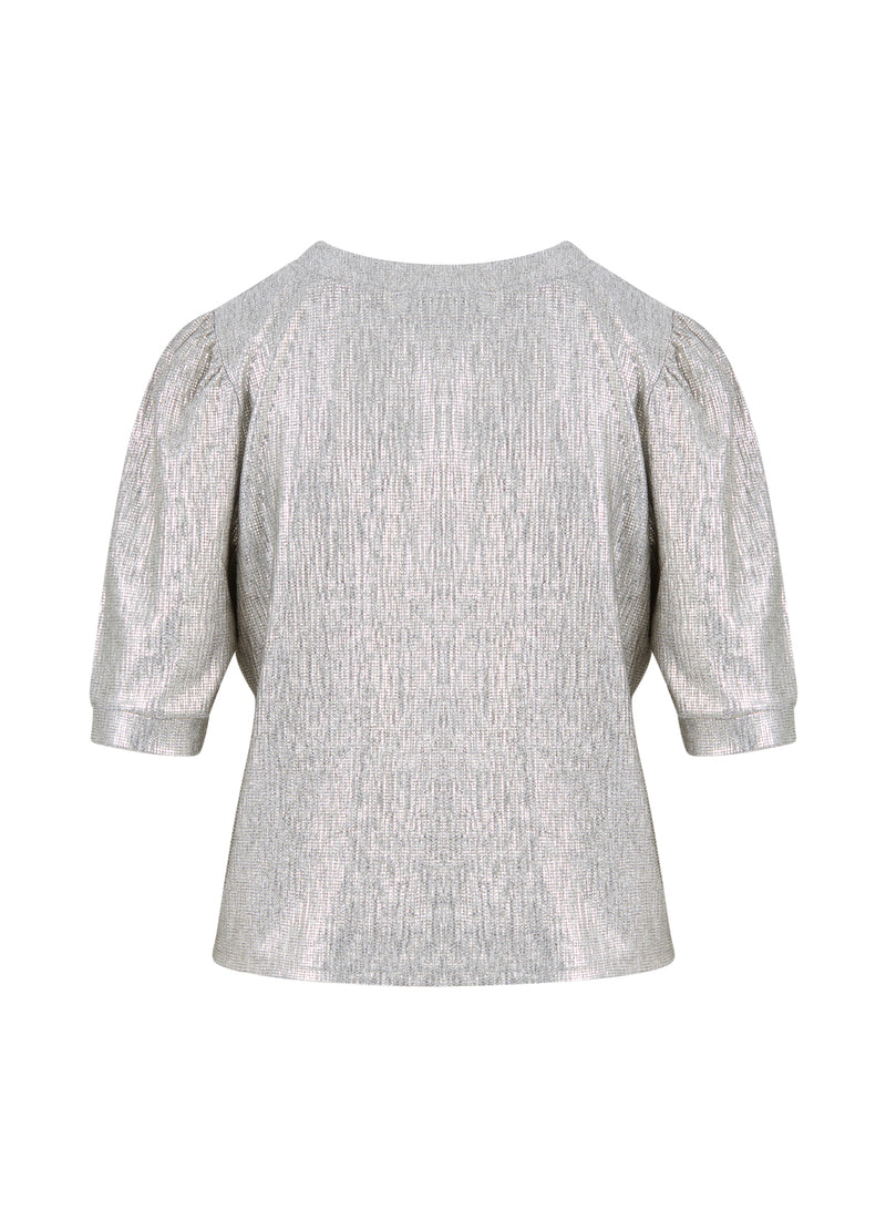 Coster Copenhagen TOP MED PUFÆRMER Shirt/Blouse Silver/gold - 212