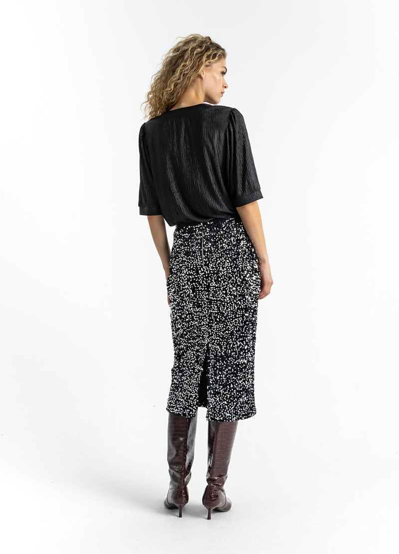 Coster Copenhagen TOP MED PUFSÆRME Shirt/Blouse Black - 100