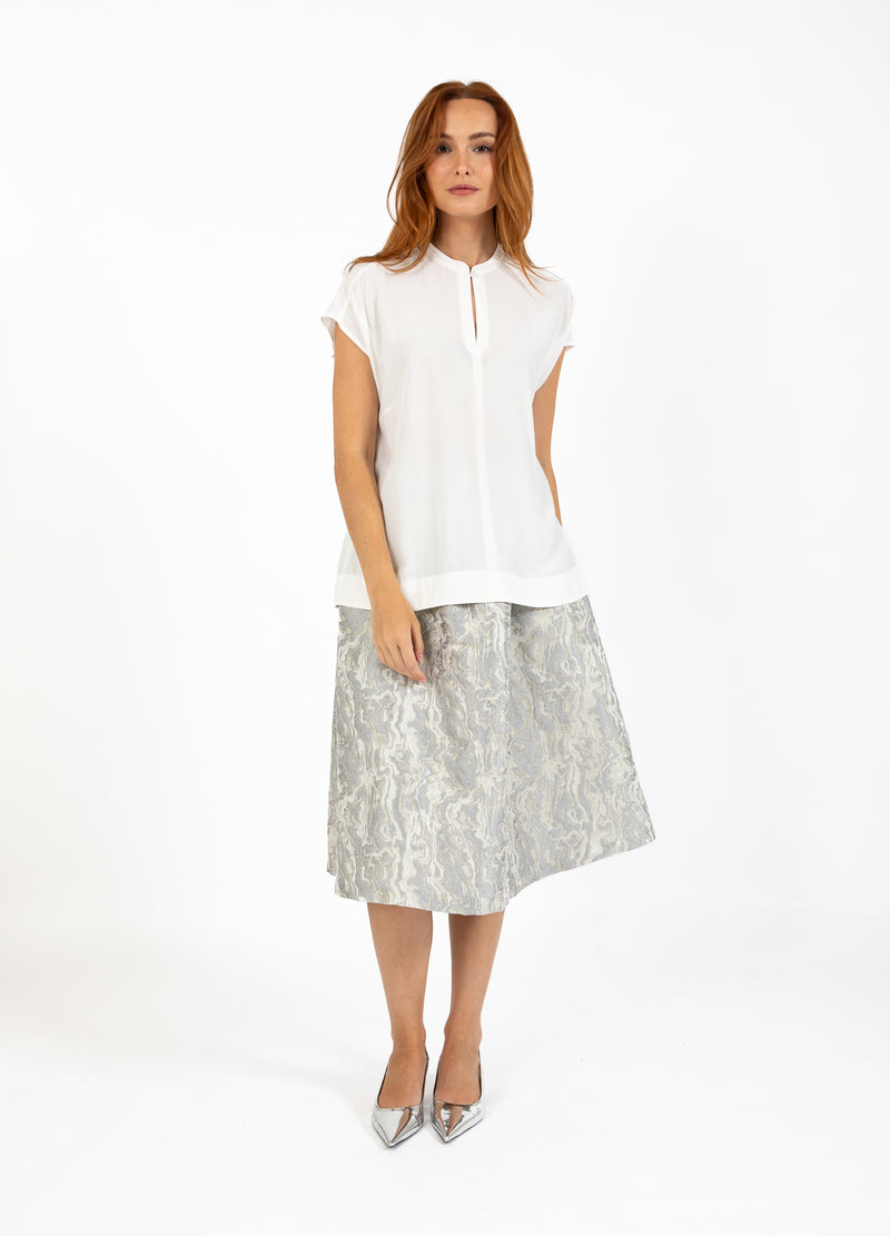 Coster Copenhagen TOP MED STANDKRAVE Shirt/Blouse Off white - 201