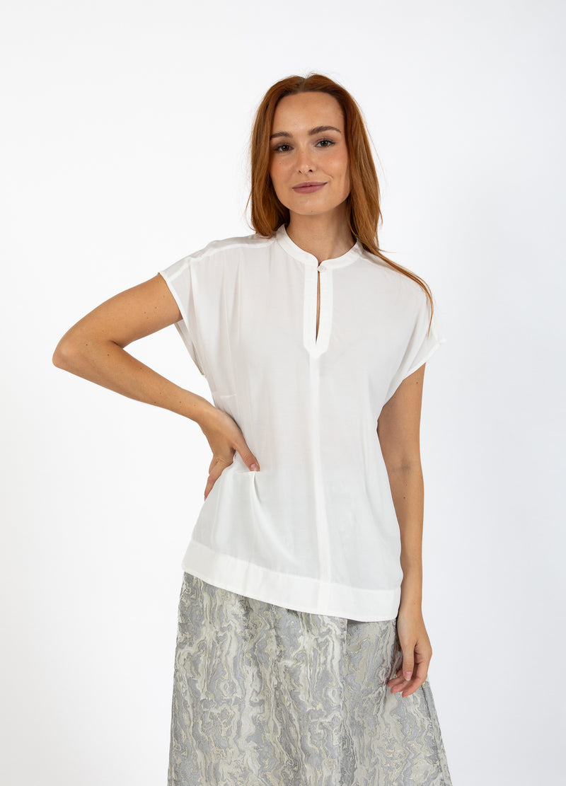 Coster Copenhagen TOP MED STANDKRAVE Shirt/Blouse Off white - 201