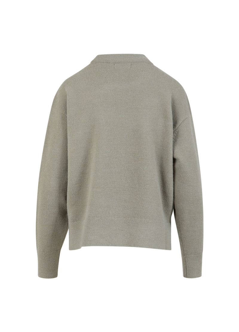 Coster Copenhagen TRØJE MED RUNDT HALSUDSNIT - COMFY KNIT Knitwear Moss Green - 469