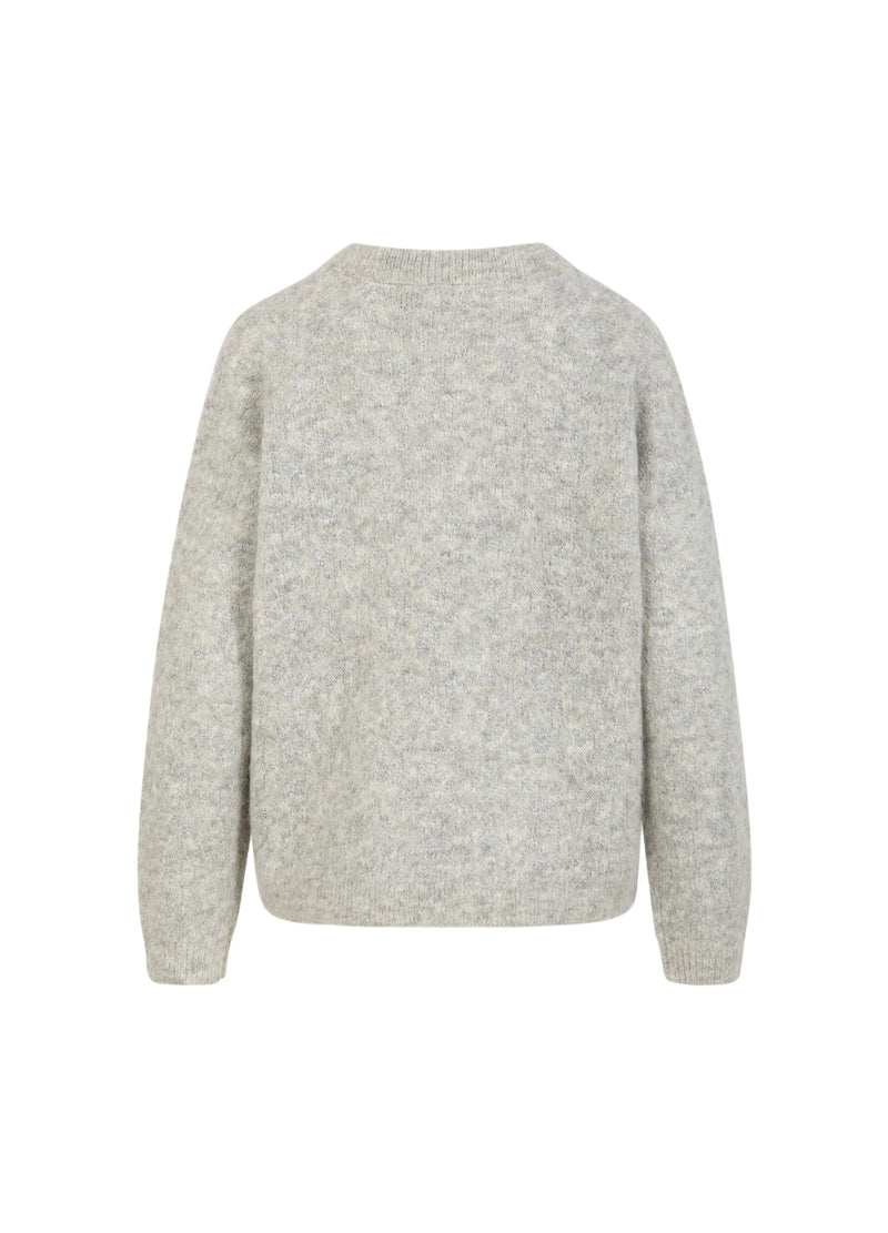 Coster Copenhagen V-HALS MED SØLV HOUNDSTOOTH Knitwear Mist grey - 121
