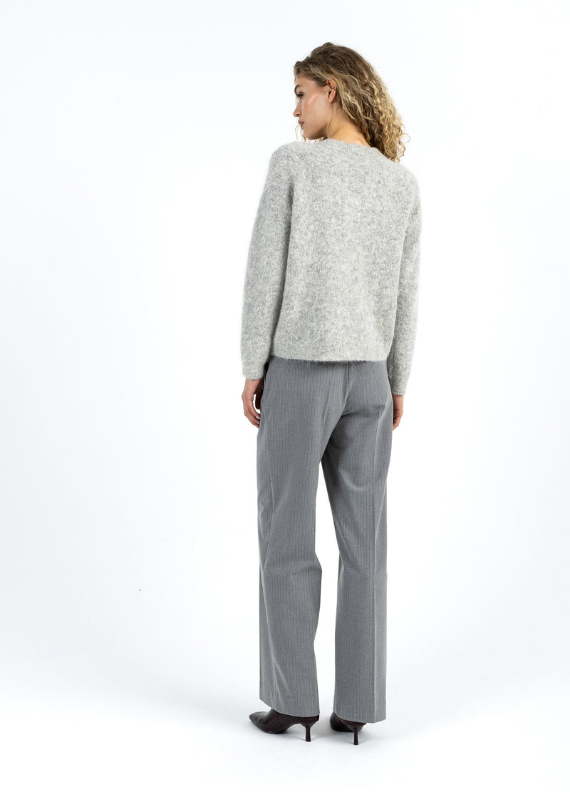 Coster Copenhagen V-HALS MED SØLV HOUNDSTOOTH Knitwear Mist grey - 121