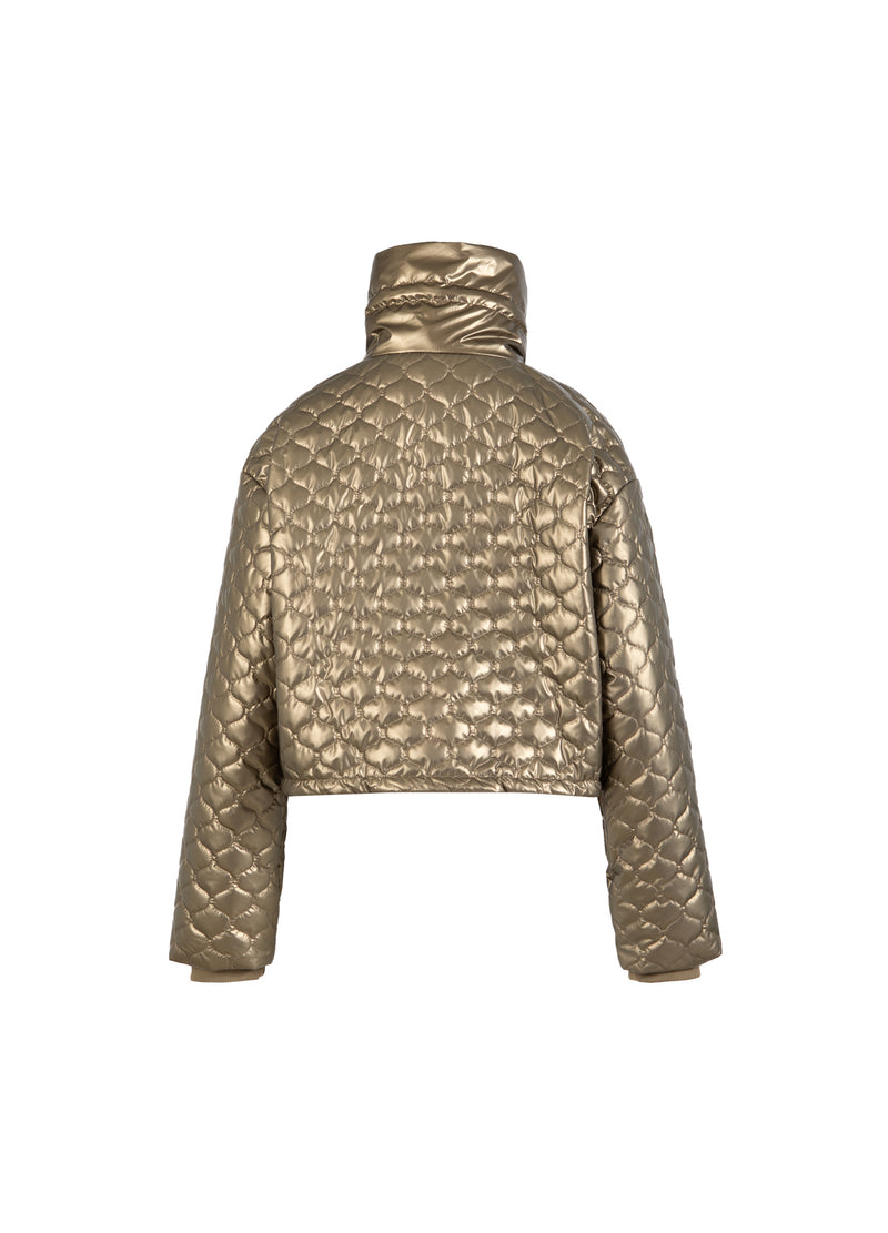 Coster Copenhagen VATTERET PUFFERJAKKE Outerwear Metallic sand - 370