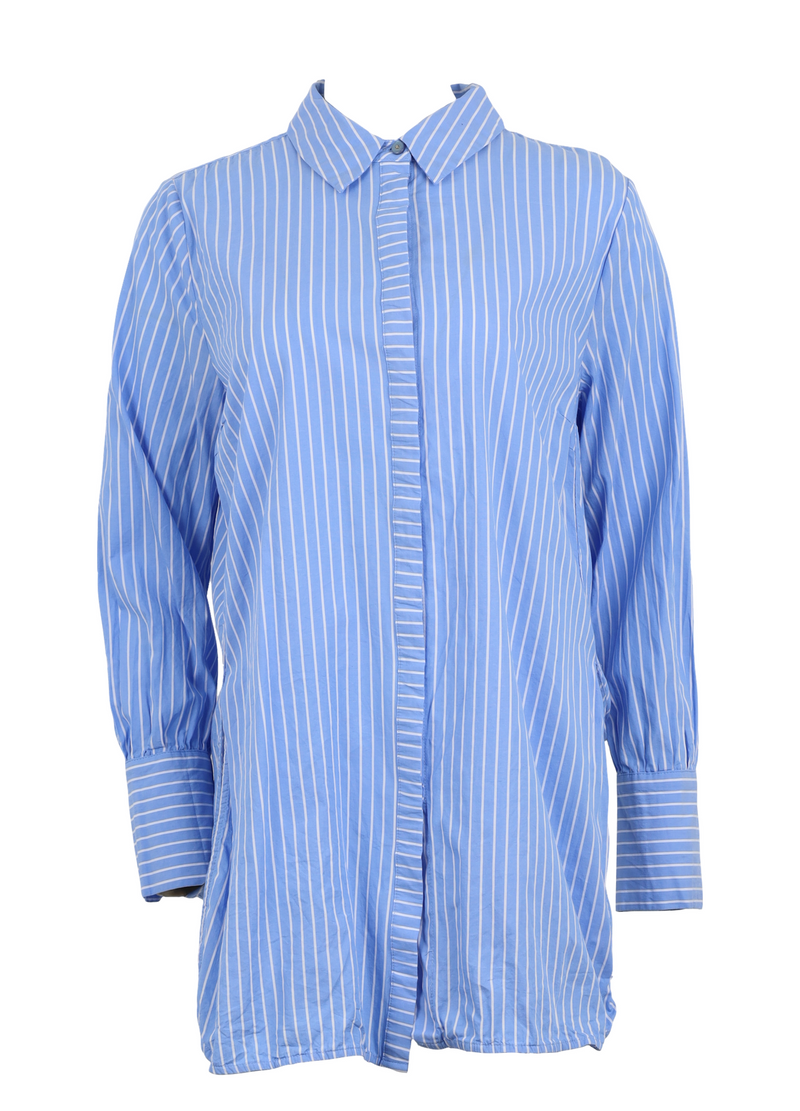 PRE-LOVED CC HEART LANG SKJORTE MED STRIBER -  Blue stripes