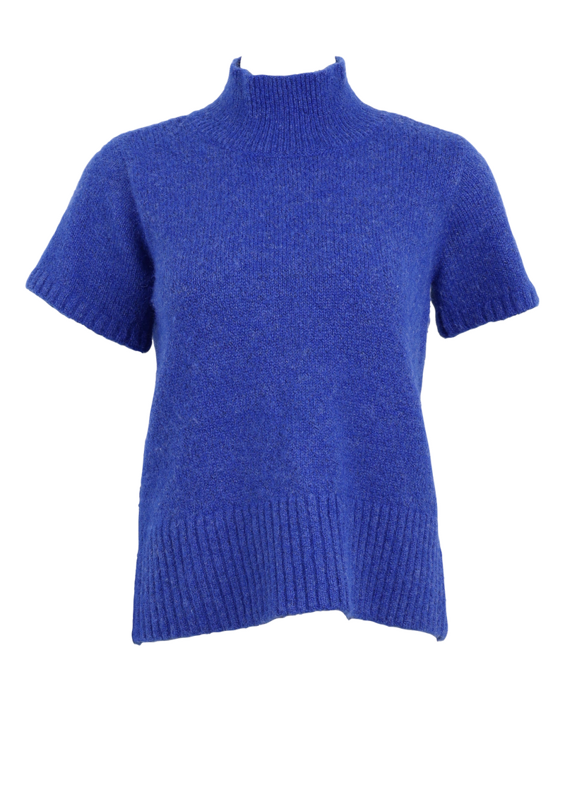 PRE-LOVED CC HEART ALPACA TOP - Cobalt Blue