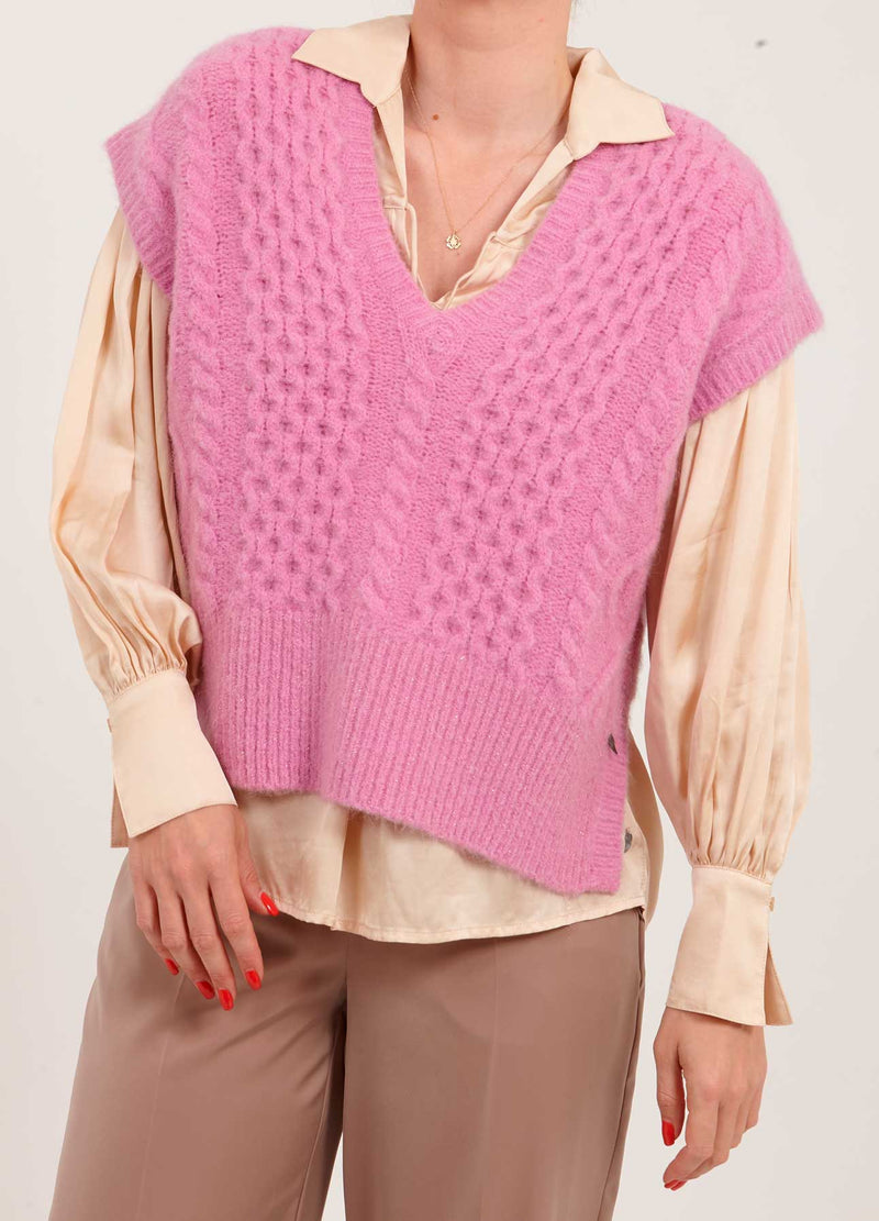 PRE-LOVED VEST M. KABEL STRIK - Bubble Gum