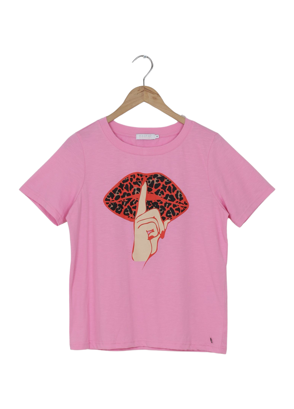 PRE-LOVED T-SHIRT M. LEO LIPS - MIDI-ÆRMER - Powder pink