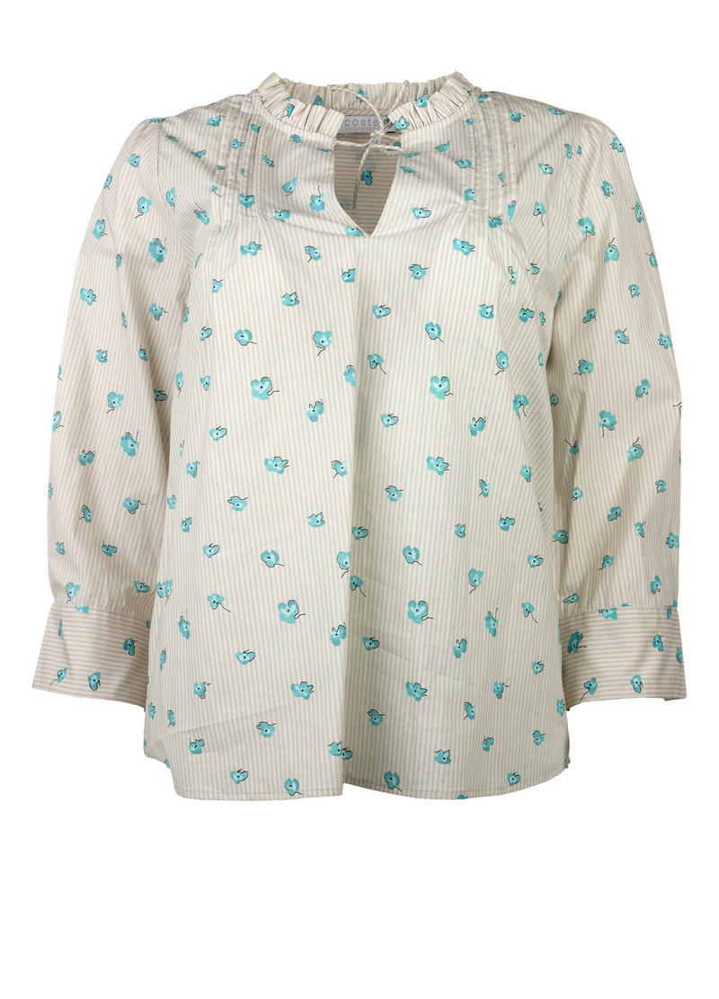 PRE-LOVED Bluse i stripe print - Stripe print