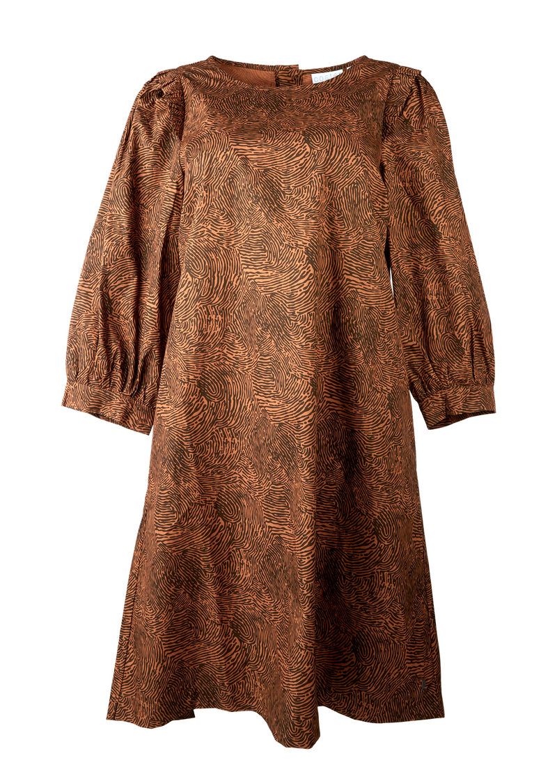 PRE-LOVED KJOLE I TWIST PRINT - ØKOLOGISK BOMULD - Twist print