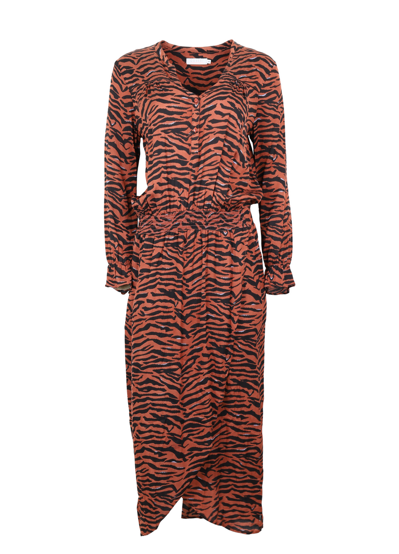 PRE-LOVED Dress w. Zebra print - Zebra print