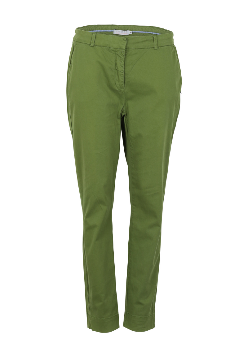 PRE-LOVED CHINO BUKSER MED PRESSEFOLD - Forest green